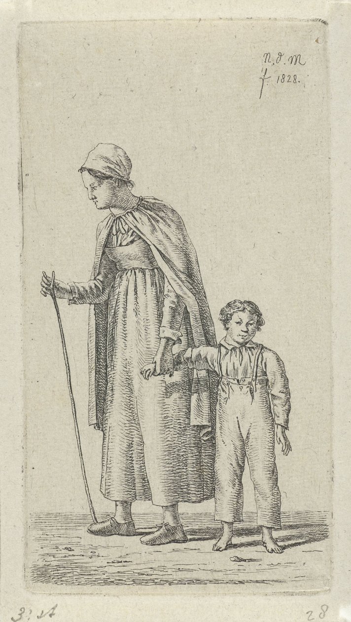 Mamma med barn i armen 12 studiefigurer (serietitel) av Anthonie Willem Hendrik Nolthenius de Man