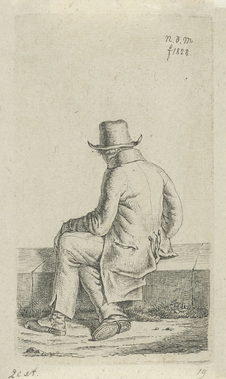 Sittande man på väggen 12 studiefigurer (serietitel) av Anthonie Willem Hendrik Nolthenius de Man