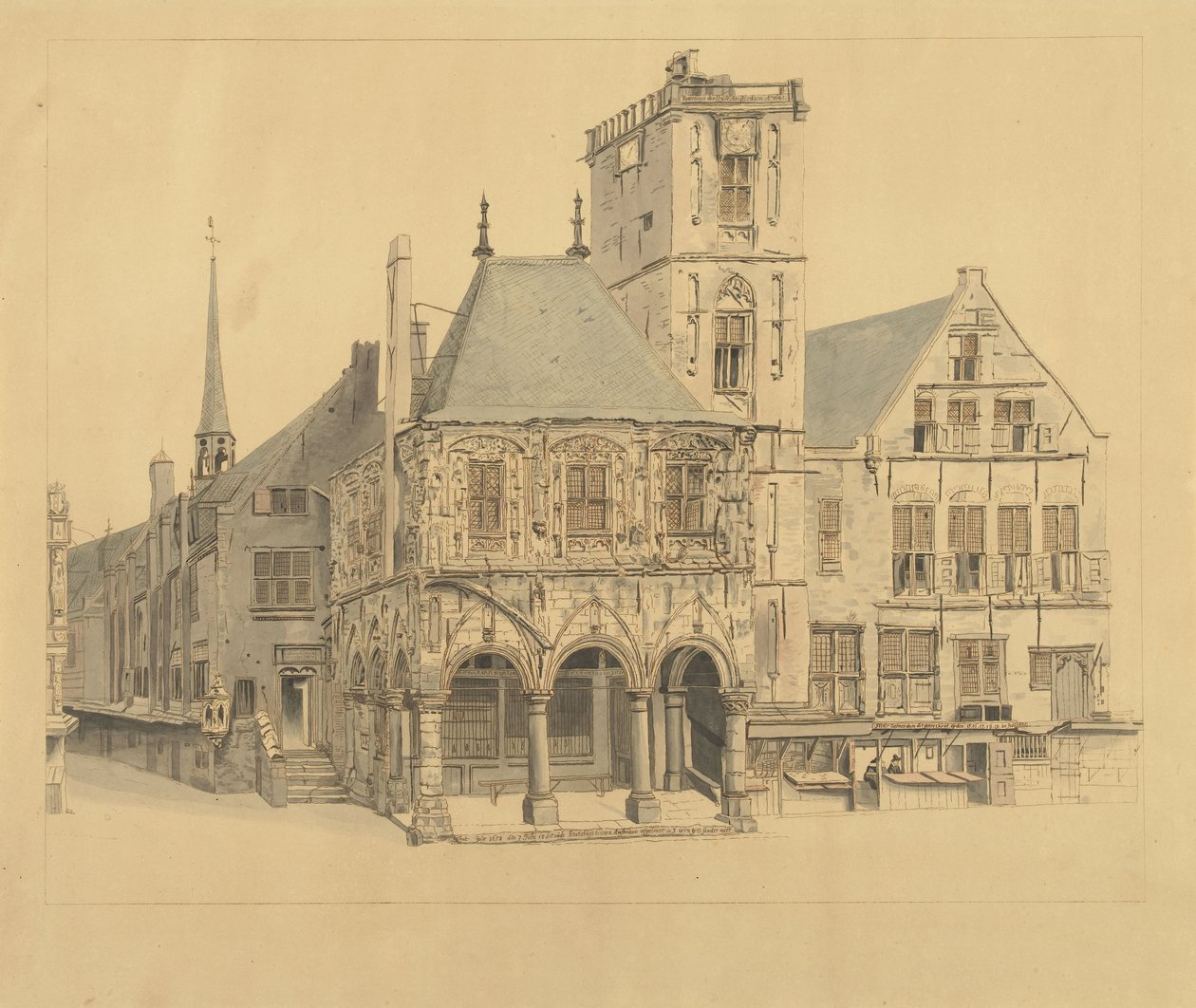Gamla rådhuset i Amsterdam, 1641 av Anthonie van den Bos