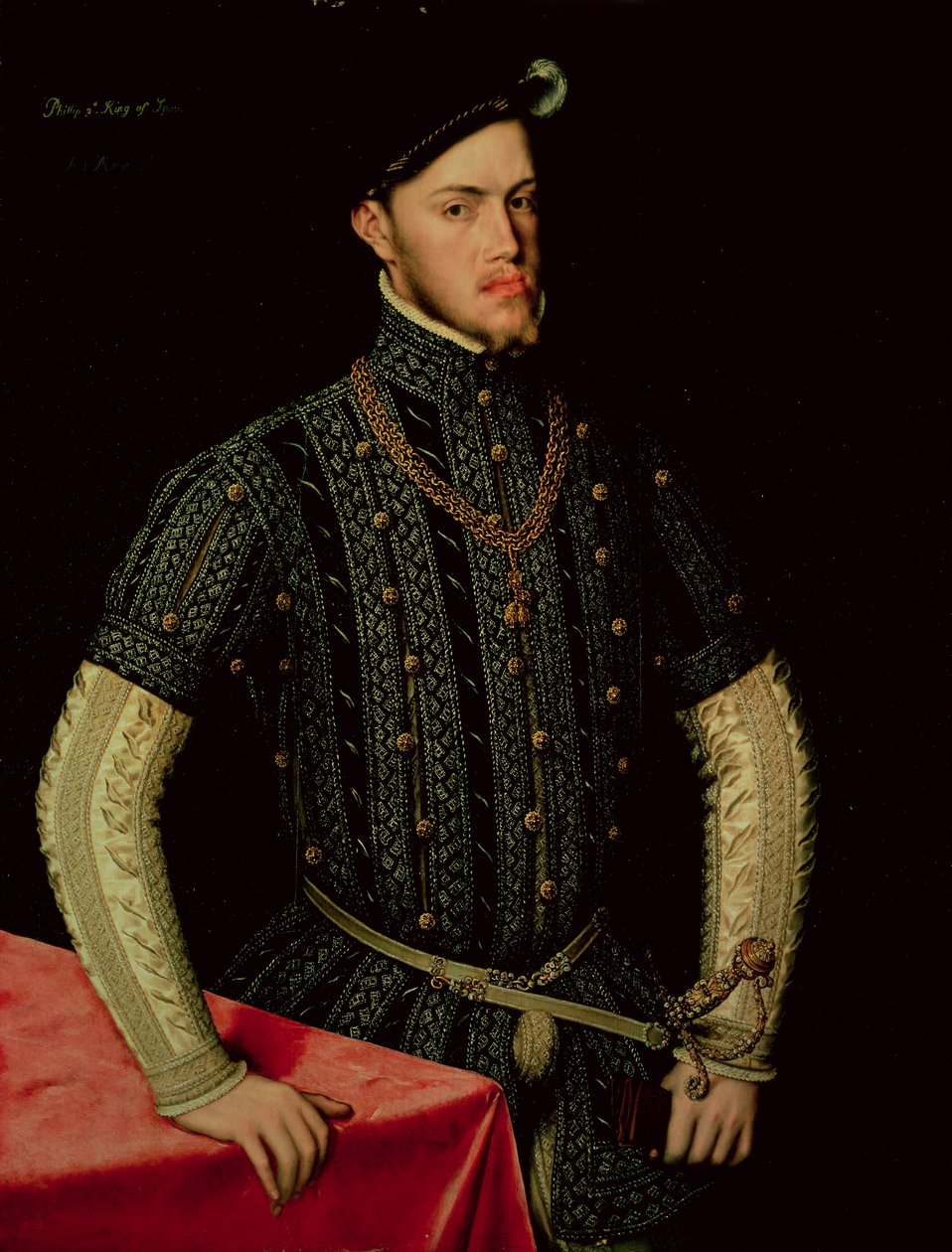 Kung Filip II av Spanien, 1549-55 (panel) av Anthonis van Dashorst Mor