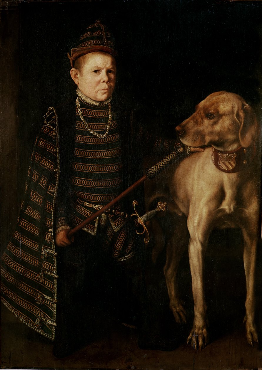 Kardinal Granvelles dvärg, ca 1560 av Anthonis van Dashorst Mor