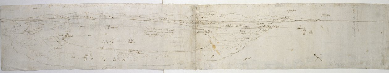 Valencia (penna och bläck på papper) av Anthonis van den Wyngaerde