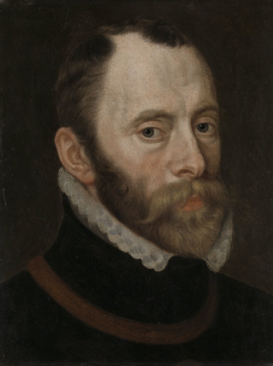 Porträtt av Philippe de Montmorency, greve av Horne, amiral av Nederländerna, medlem av statsrådet av Anthonis Mor (copy after)
