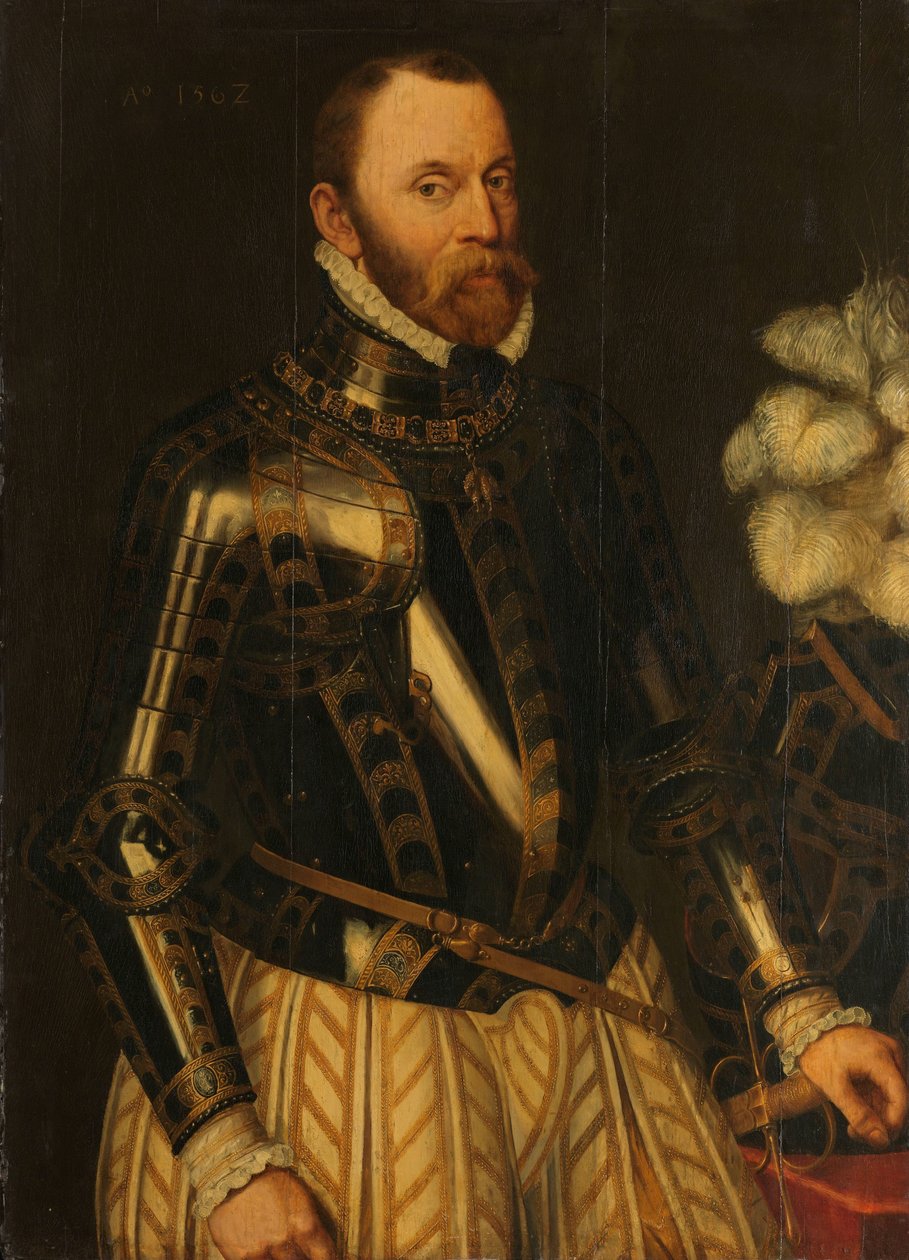 Porträtt av Philippe de Montmorency, greve av Horne, amiral av Nederländerna, medlem av statsrådet av Anthonis Mor (copy after)