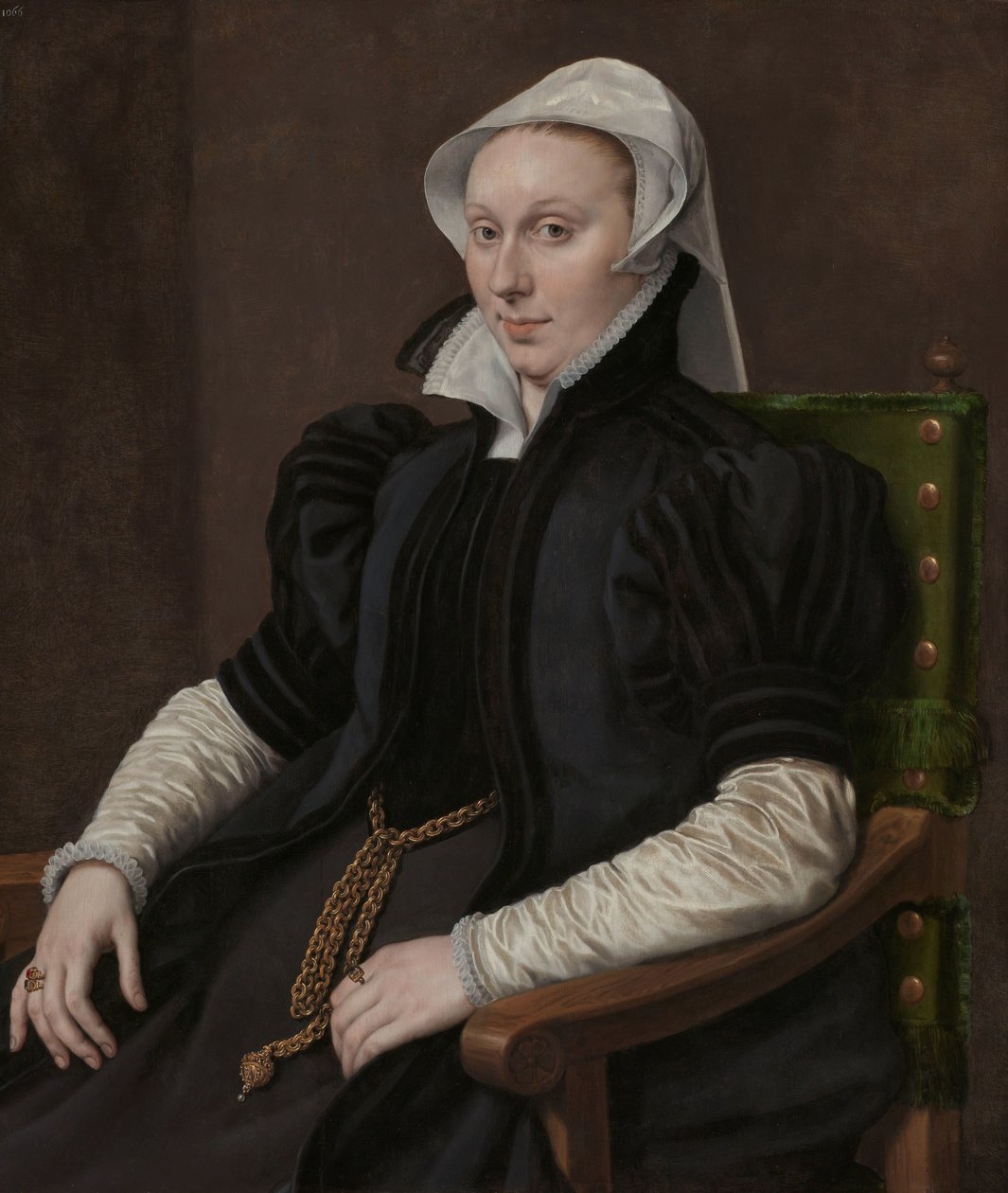 Porträtt av Sir Thomas Gresham och Anne Fernely Porträtt av Anne Fernely. Hustru till Sir Thomas Gresham av Anthonis Mor