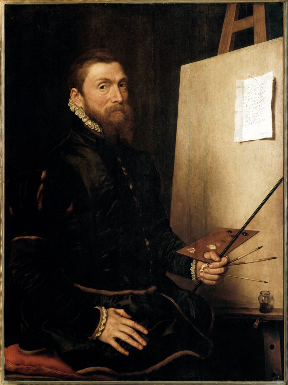 Självporträtt - Målning av after Anthonis Mor van Dashorst