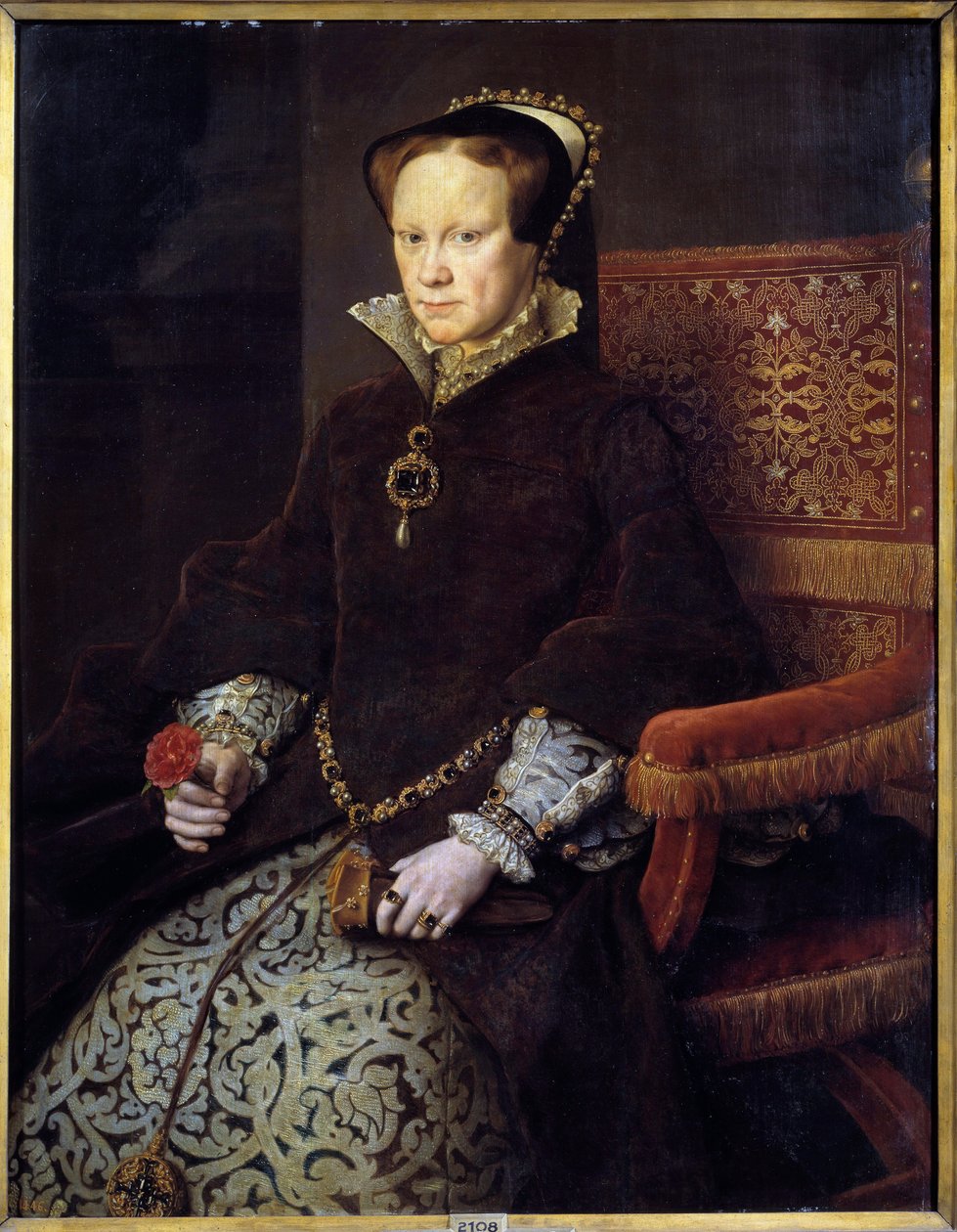Porträtt av drottning Mary I Tudor av Anthonis van Dashorst (c.1519 1576/77) Mor
