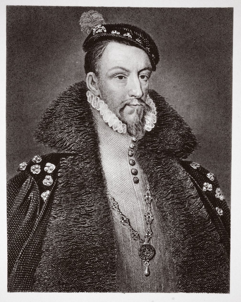 Thomas Radclyffe, Earl of Sussex, graverad av H. Robinson av Anthonis van Dashorst Mor