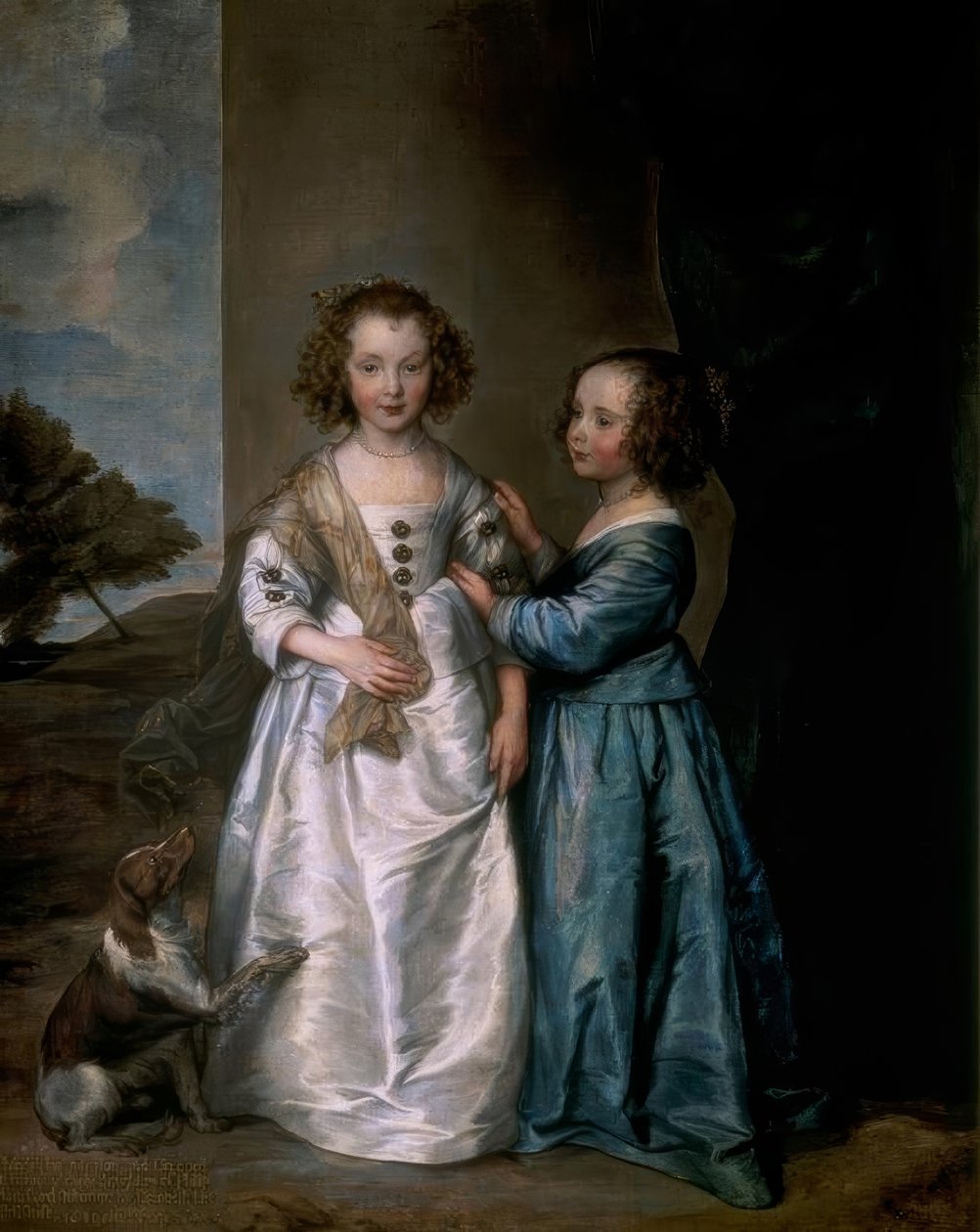 Porträtt av Elizabeth och Philadelphia Wharton av Anthony van Dyck