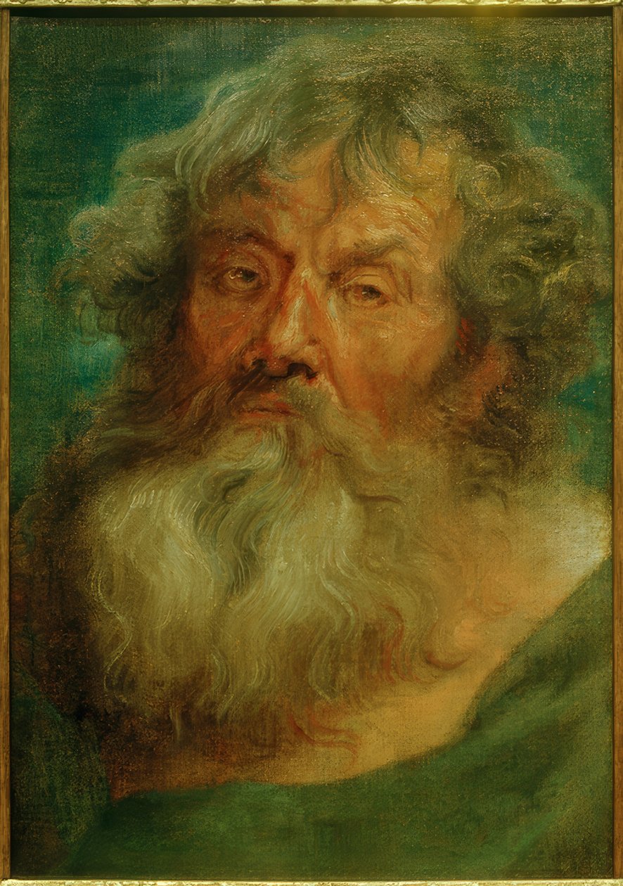 Huvudet av en gammal man av Anthony van Dyck