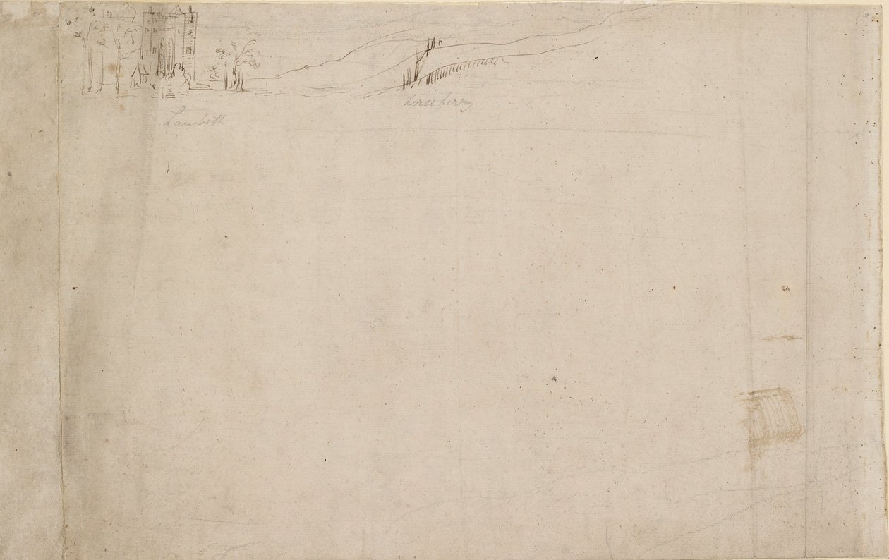 Panorama of London sett från Southwark: Lambeth, 1554 av Anthonis van den Wyngaerde