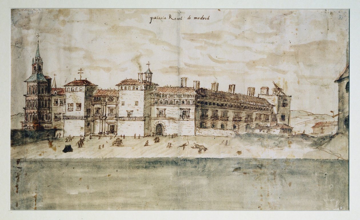 Alcazar i Madrid av Anthonis van den Wyngaerde
