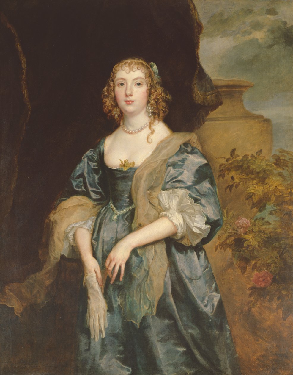 Anne Carr, grevinna av Bedford, ca 1638 av Anthony van Dyck