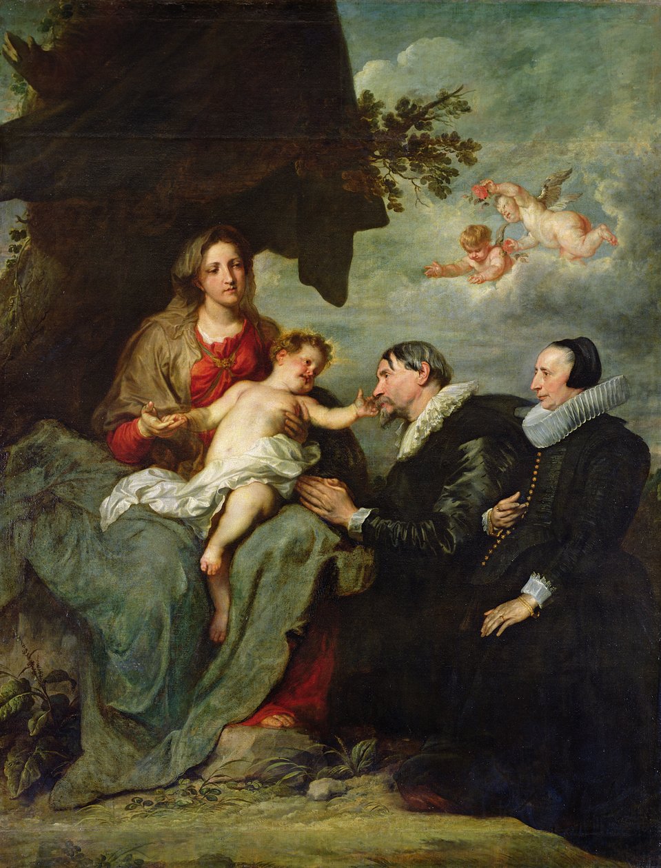 Madonna och barn med donatorer av Anthony van Dyck