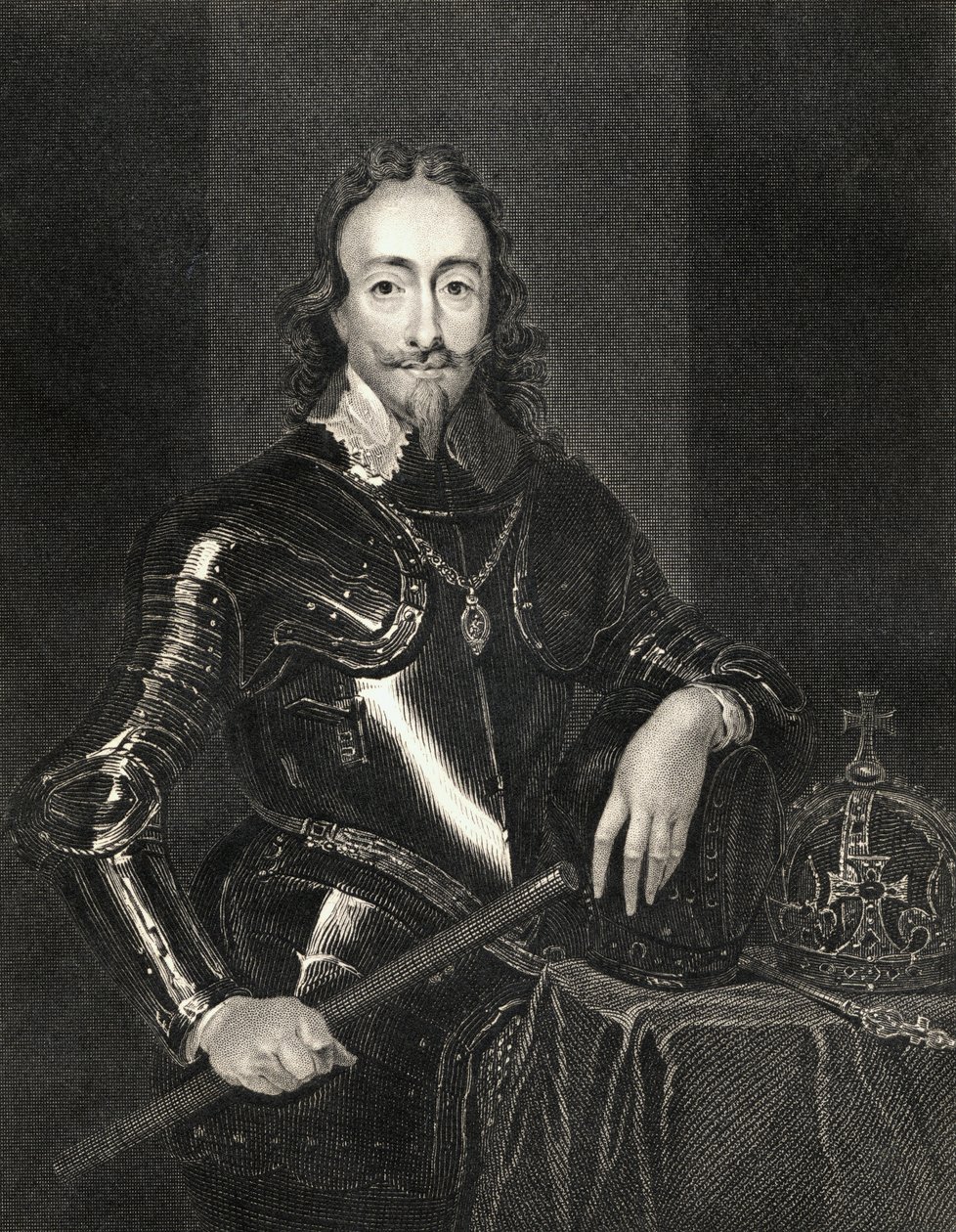 Porträtt av kung Charles I (1600-49) från "Lodge