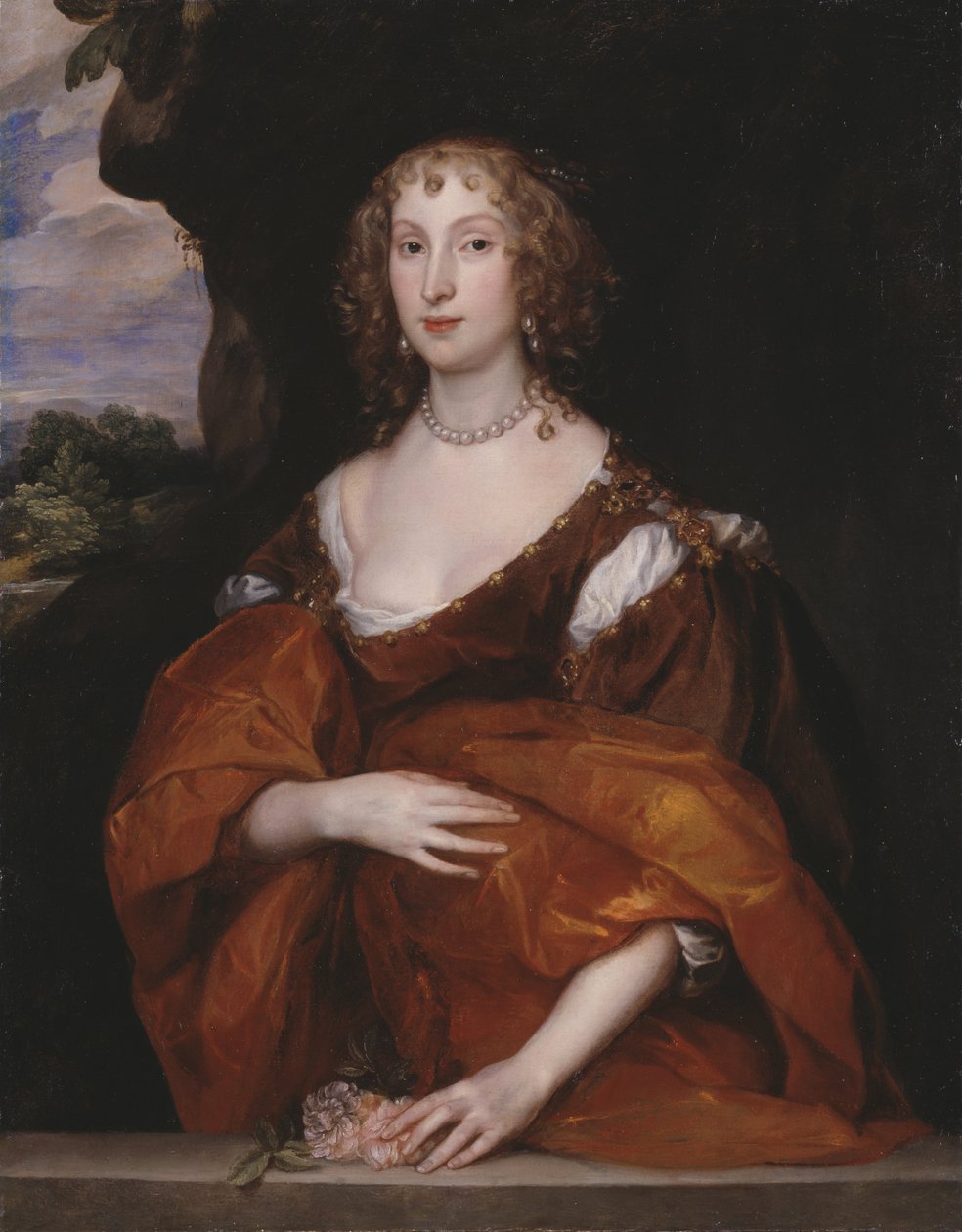 Porträtt av Mary Hill, Lady Killigrew av Anthony van Dyck