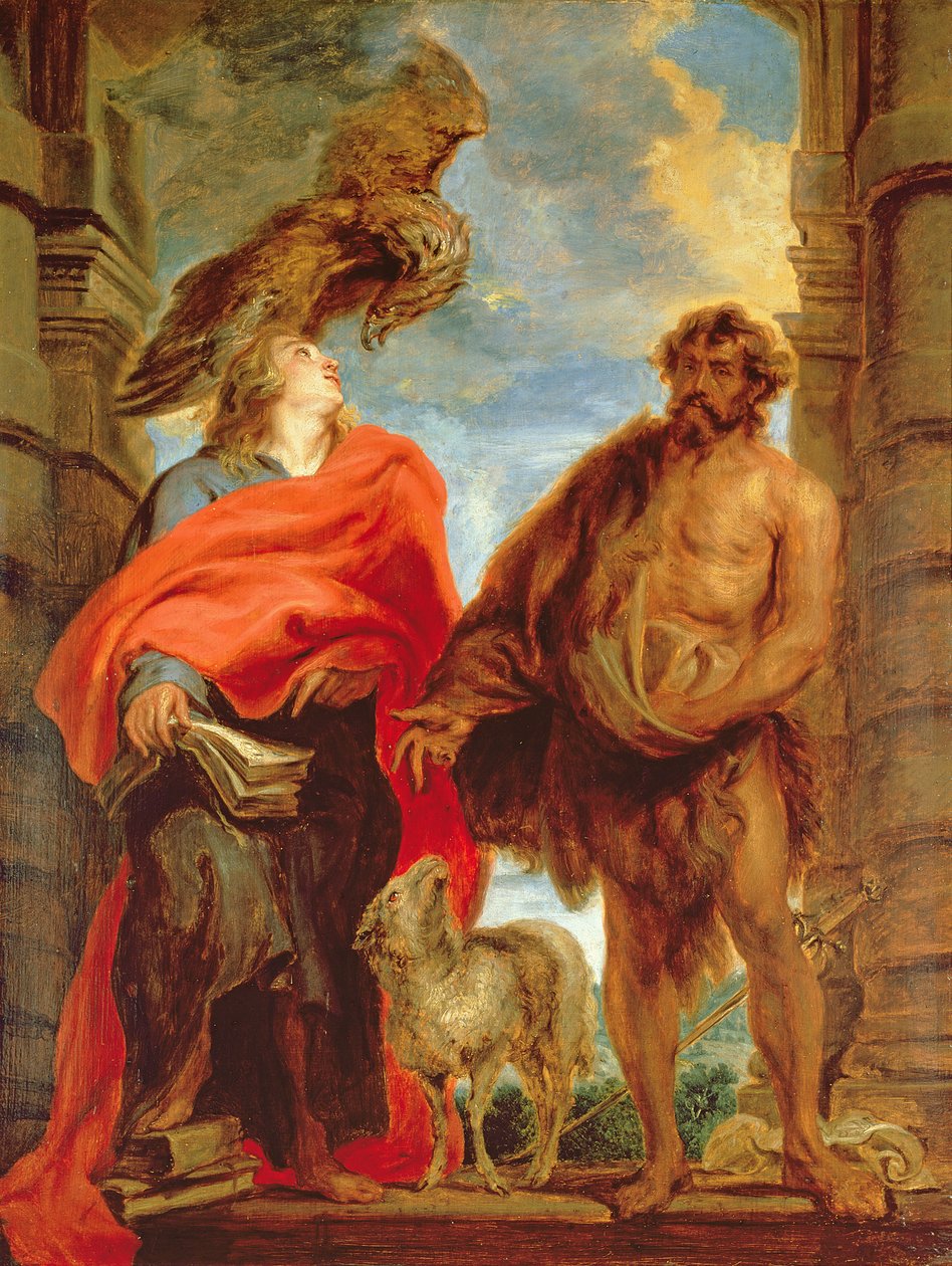Johannes döparen och Johannes evangelisten, ca 1618-20 av Anthony van Dyck