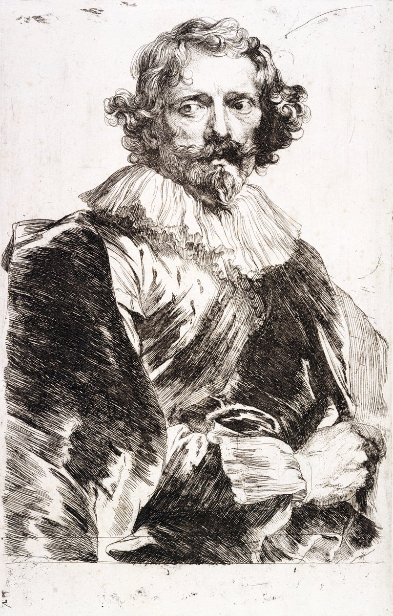 T.854 Porträtt av Lucas Vorsterman, c.1631 av Anthony van Dyck