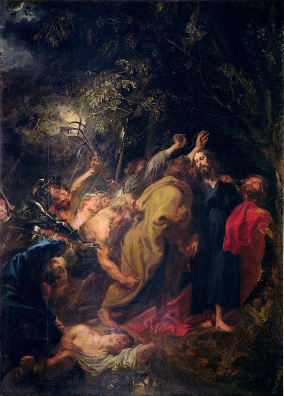Kristi arrestering i trädgårdarna, 1618-20 av Anthony van Dyck