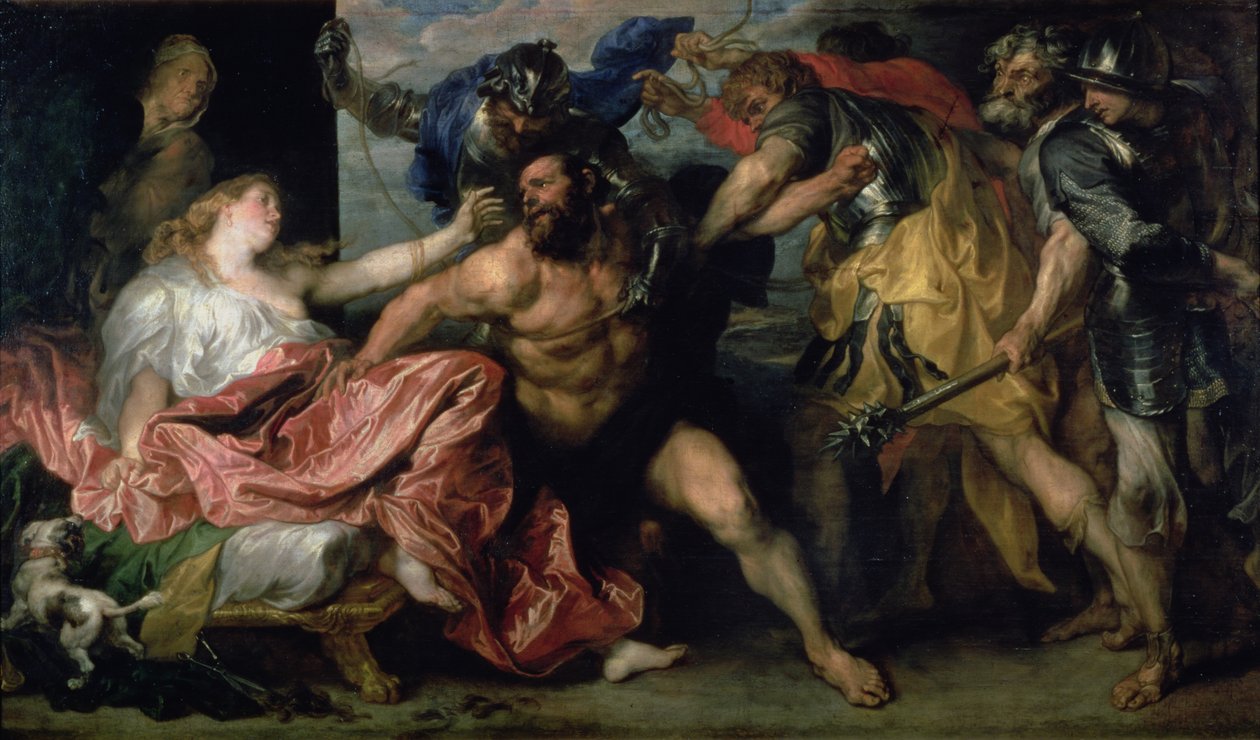 Arresteringen av Simson, c.162830 av Anthony van Dyck