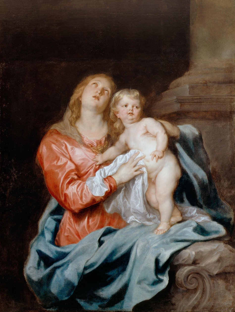 Madonnan och barnet av Anthony van Dyck