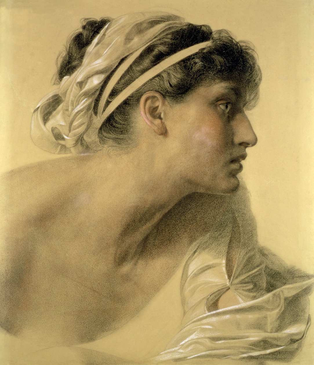 Penelope, 1878 (färgad krita på papper) av Anthony Frederick Augustus Sandys
