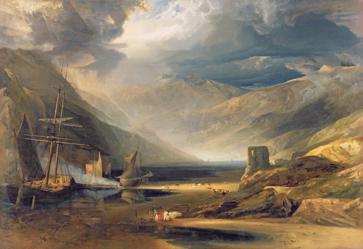 En storm passerade vid kusten i Merionethshire, 1818 av Anthony Vandyke Copley Fielding