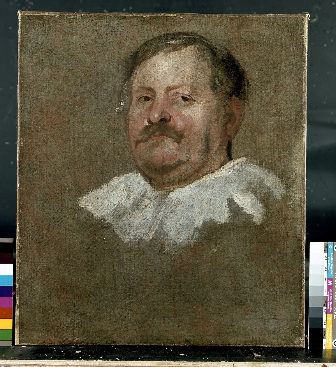 Porträtt av en man i en fallande krage av Anthony van Dyck