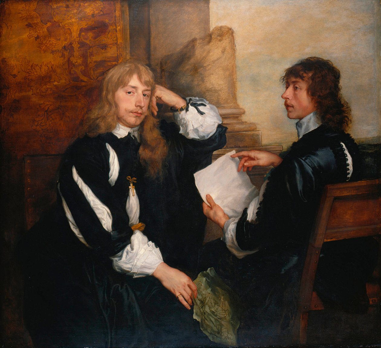 Thomas Killigrew och eventuellt Lord William Crofts av Anthony van Dyck