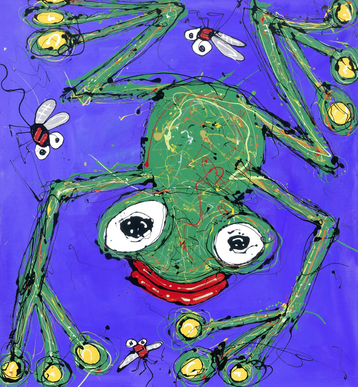 Groda, 2008 (emalj och akryl på duk) av Anthony Breslin