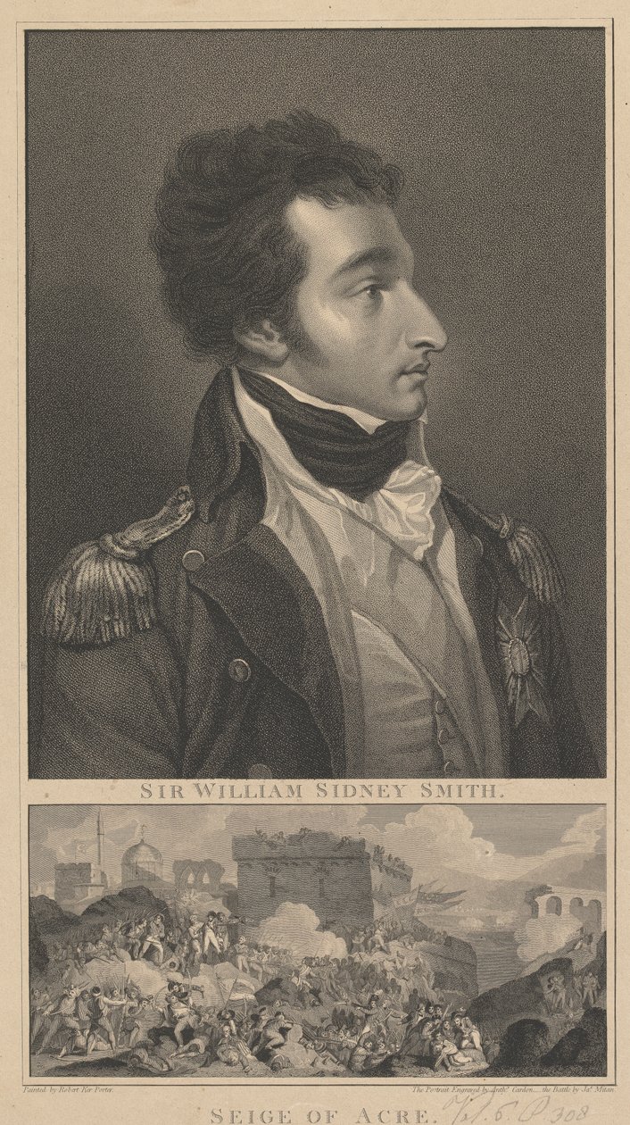 Amiral William Sidney Smith och The Siege of Acre av Anthony Cardon