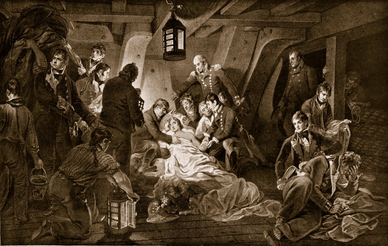The Death of Nelson, 1805, illustration från 