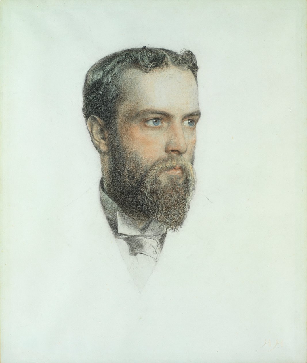 Head of a Man, 1904 (färgade kritor) av Anthony Frederick Augustus Sandys
