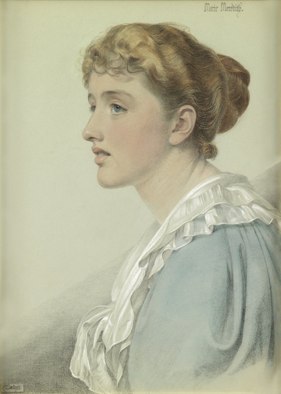 Marie Meredith, 1894 (färgade kritor på papper) av Anthony Frederick Augustus Sandys