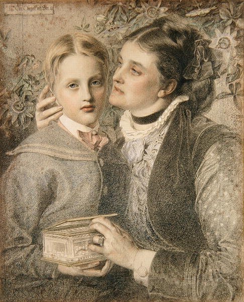 Mrs Tom Chappell och Son av Anthony Frederick Augustus Sandys