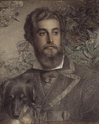 Porträtt av Cyril Flower av Anthony Frederick Augustus Sandys