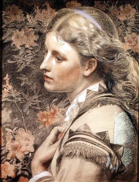 Porträtt av Mary Sandys av Anthony Frederick Augustus Sandys