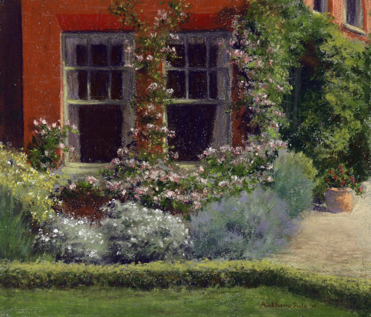 Albertines på Mill Down, 2010 (pastell på papper) av Anthony Rule