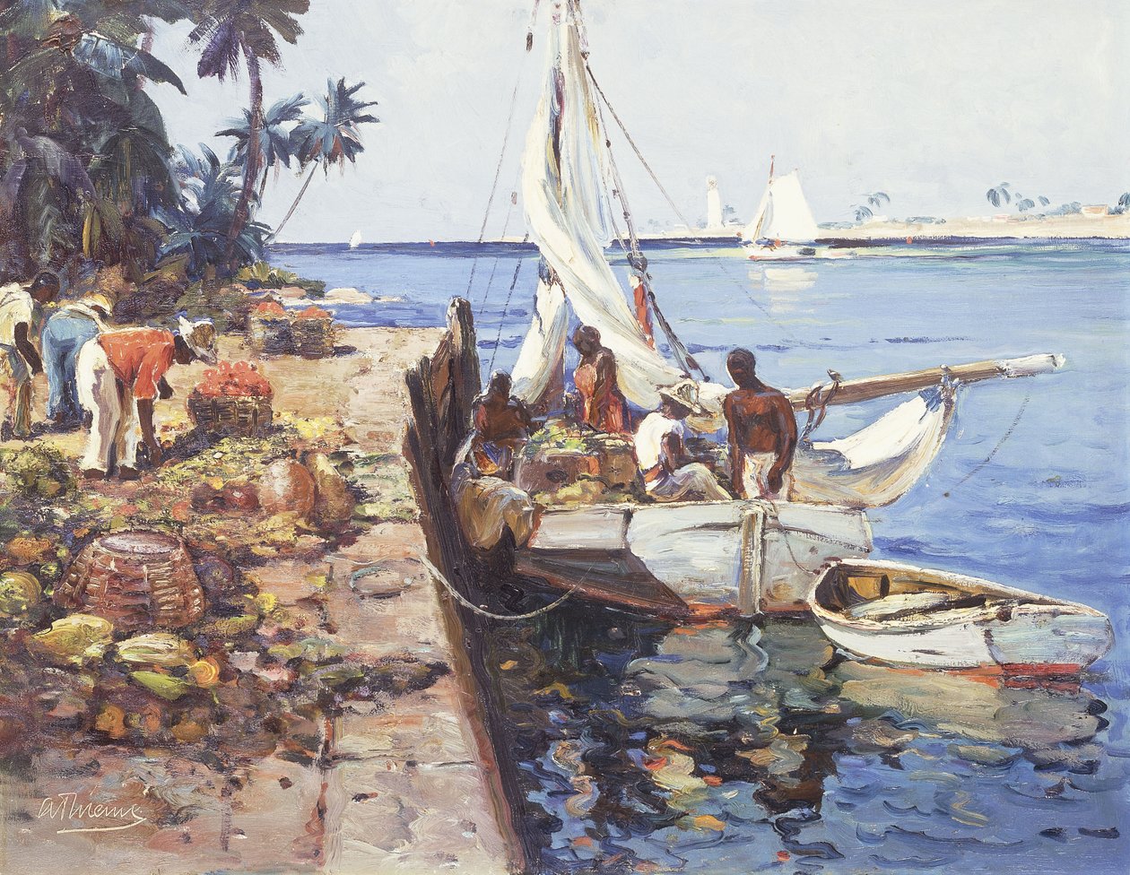 The Landing Pier, Nassau, Bahamas av Anthony Thieme