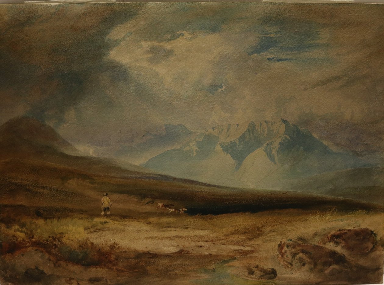 A Moorland, okänt datum (akvarell på papper) av Anthony Vandyke Copley Fielding