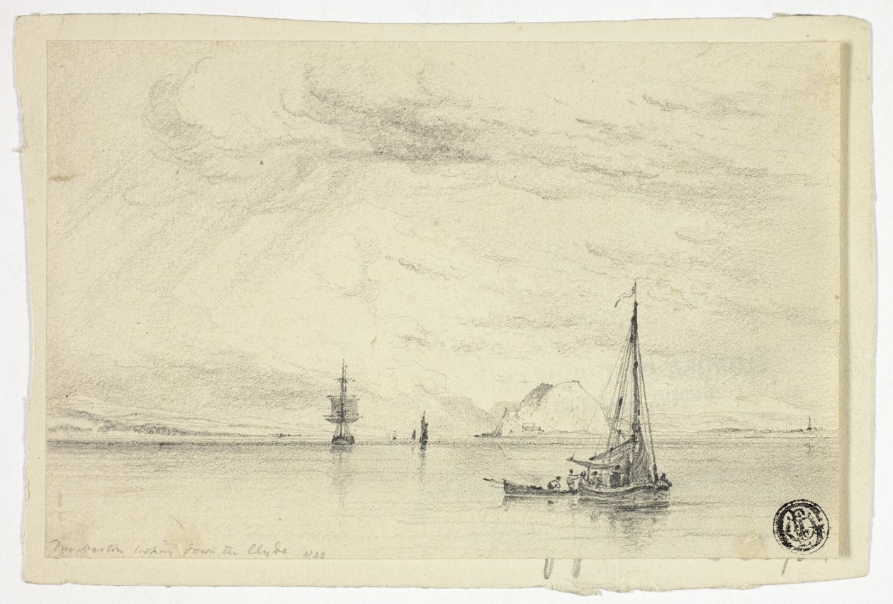Dunbarton sett från Clyde av Anthony Vandyke Copley Fielding