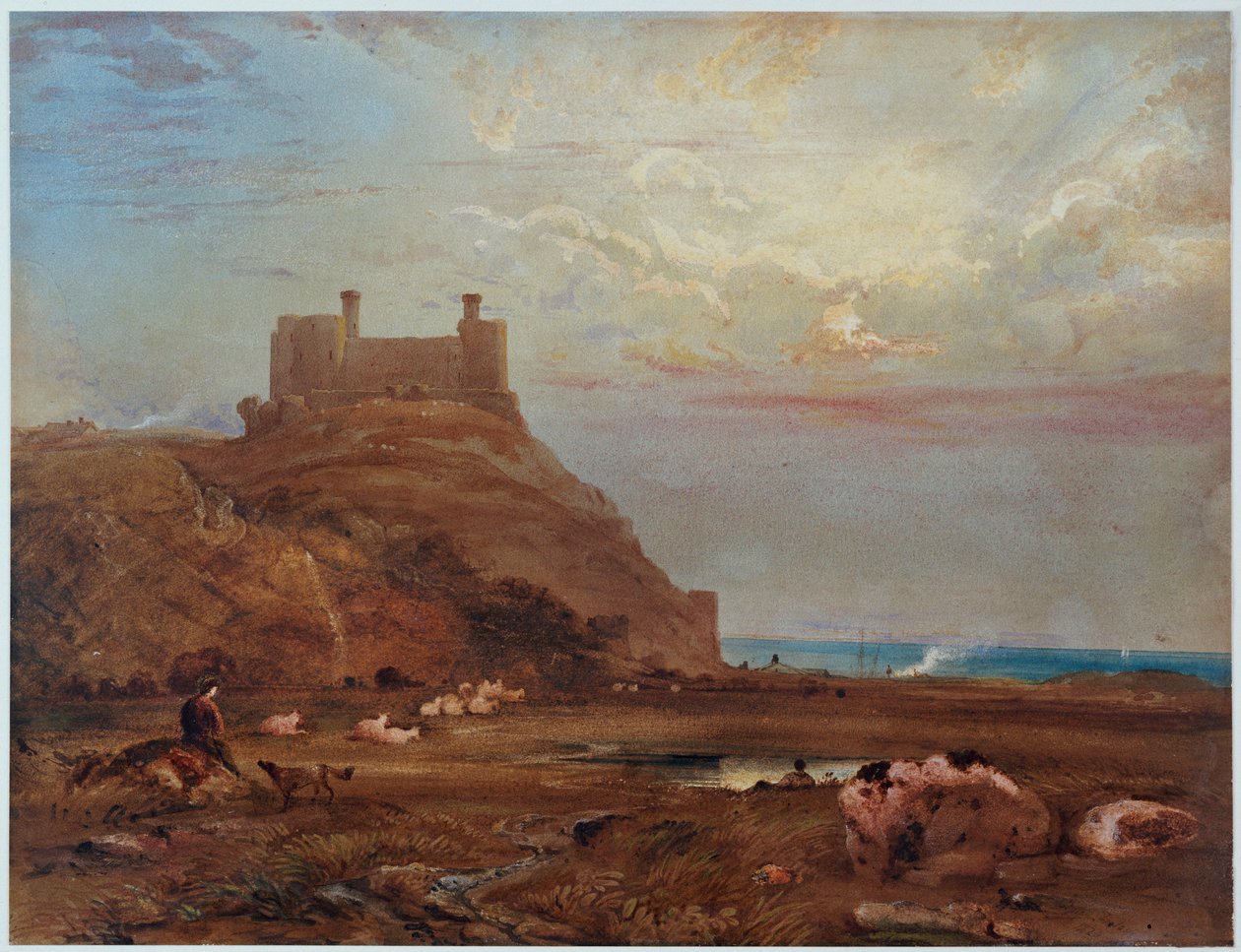 Harlech slott, 1820 av Anthony Vandyke Copley Fielding