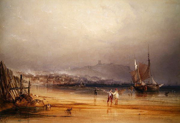 Scarborough (akvarell på papper) av Anthony Vandyke Copley Fielding