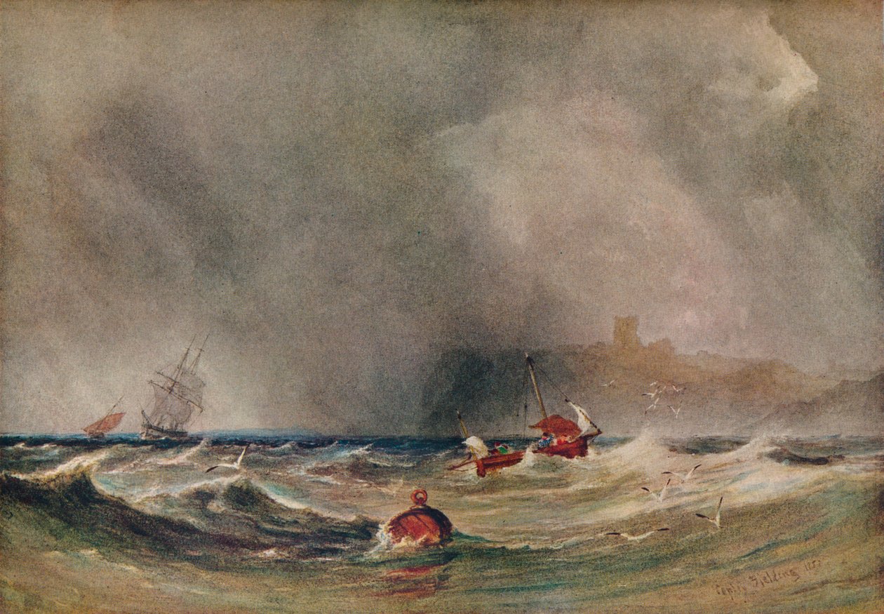 Storm off Whitby, 1851, 1930. av Anthony Vandyke Copley Fielding