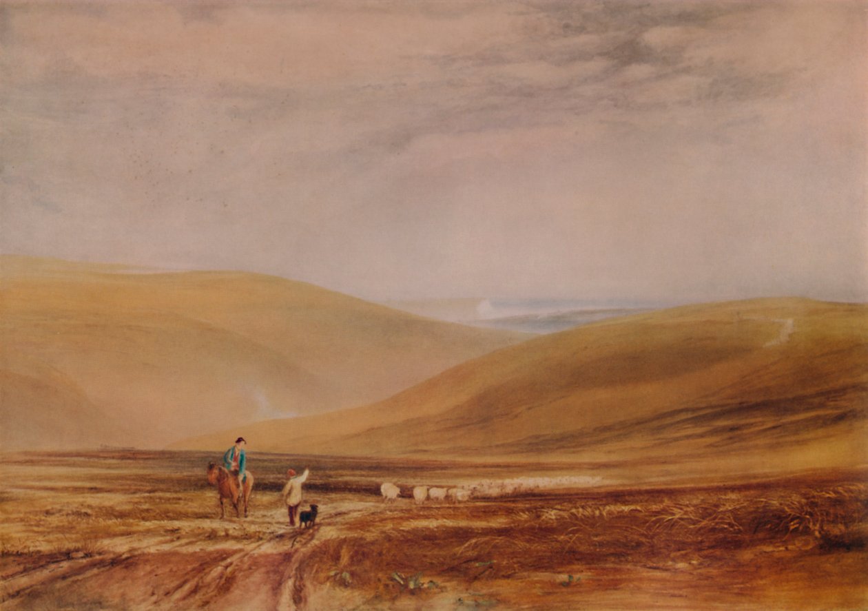 The Downs nära Beachy Head, 1844, 1935 av Anthony Vandyke Copley Fielding