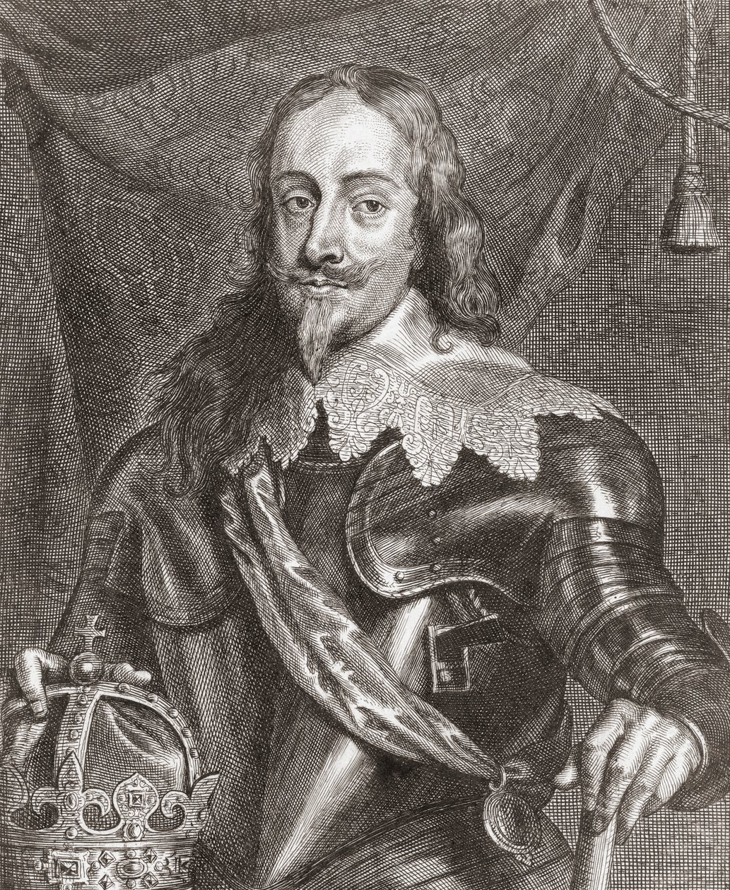 Kung Charles I, kung av England, Skottland och Irland. av Anthony van (after) Dyck