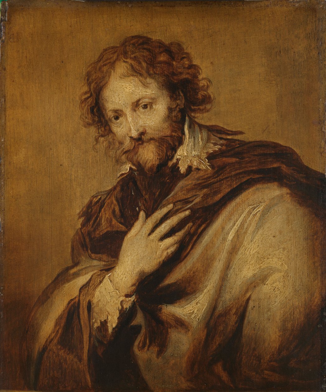 Porträtt av Peter Paul Rubens (1577-1640), ca 1630-50 (olja på panel) av Anthony van (after) Dyck