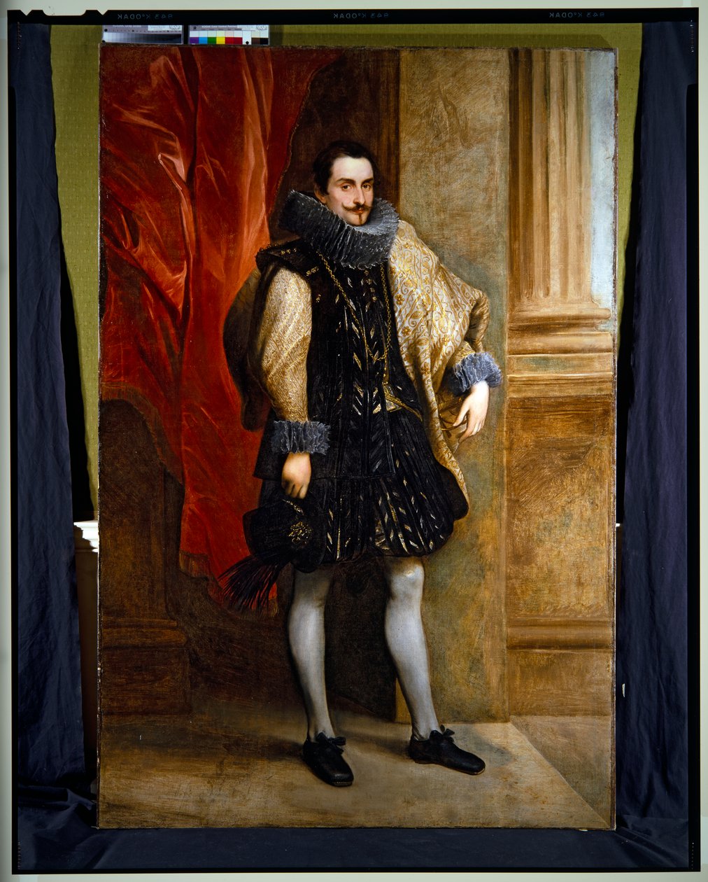 Porträtt i helfigur, genuesisk adelsman av Anthony van (attr. to) Dyck