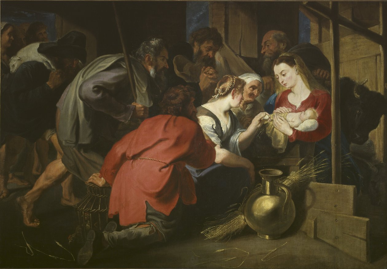 Tillbedjan av herdarna, efter 1615 (olja på duk) av Anthony van (follower of) Dyck