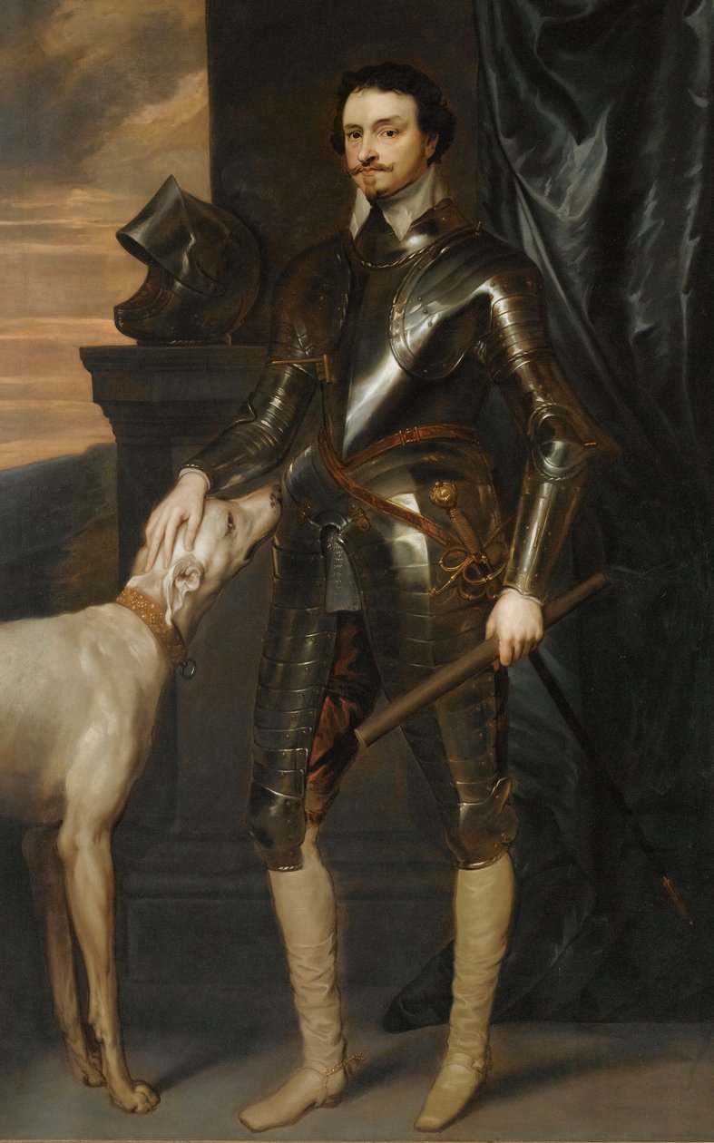 ""Porträtt av Thomas Wentworth av Anthony van (studio of) Dyck